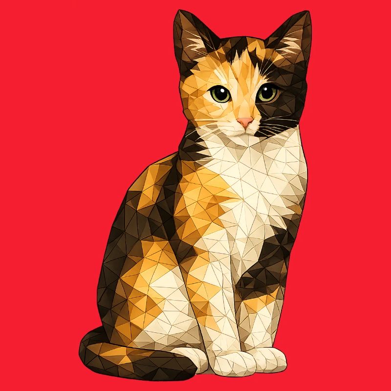 Emmi Polygon Chat Mignonnerie Géométrique