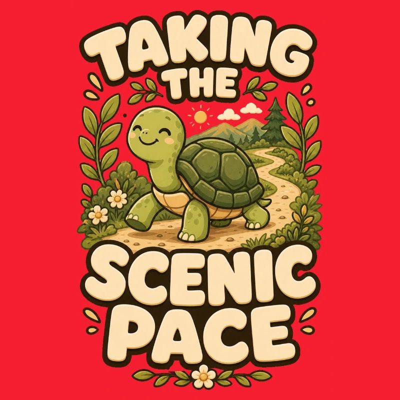 Taking The Scenic Pace Schildkröte