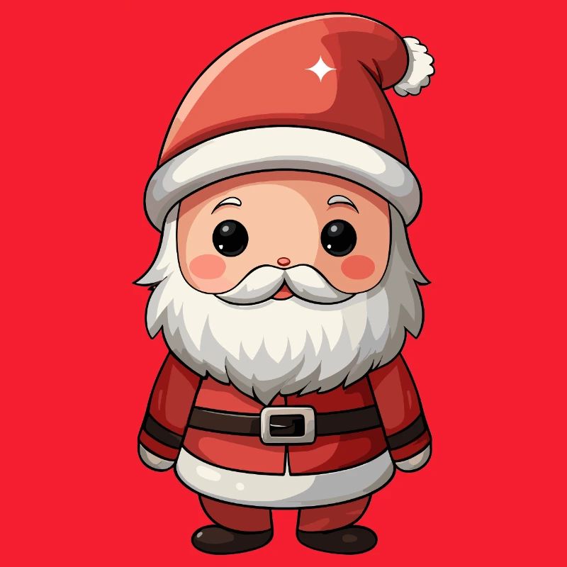 Chibi Santa Cheer Illustration