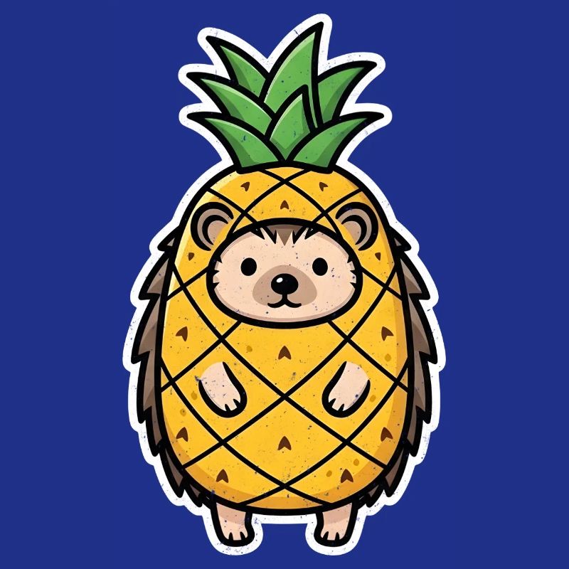 Ananas Igel Maskottchen Igel im Ananas Kostüm