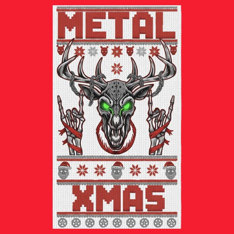 Metallic Xmas Deer Head