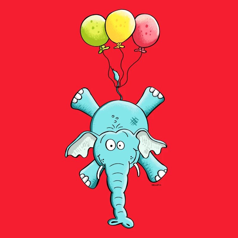 Elephant avec des ballons