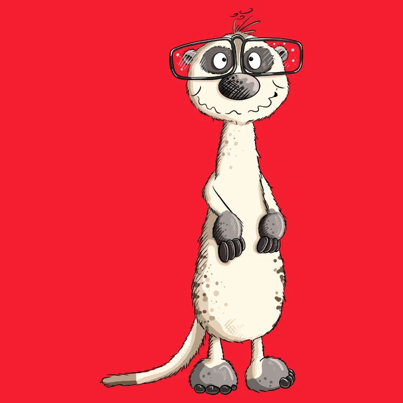 Funny Nerd Man Meerkat I Nerd