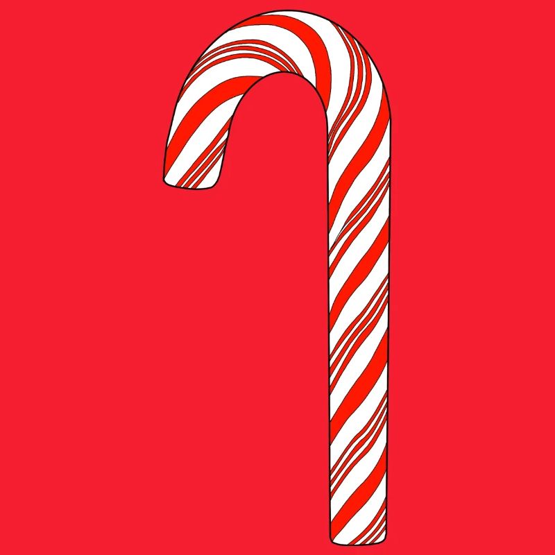 Candy cane red white