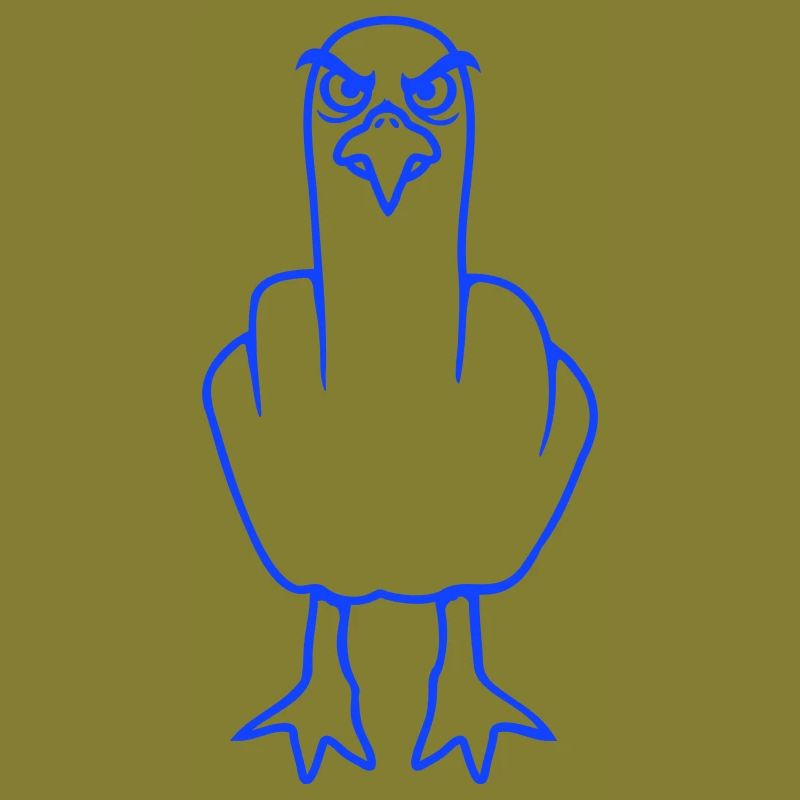 Möwe Mittelfinger Beleidigung Stinkefinger frech
