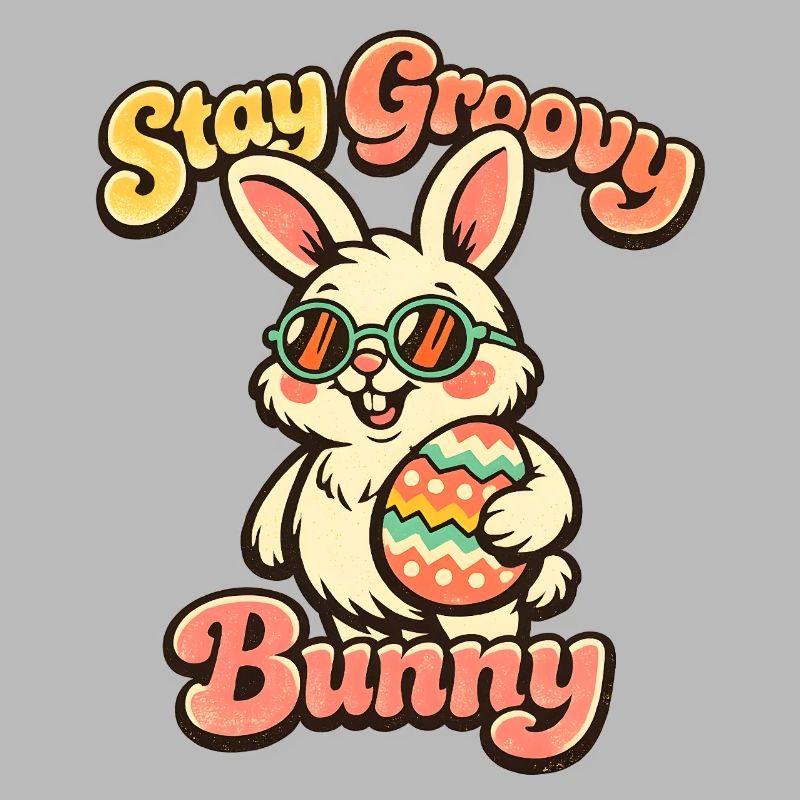 Retro Bunny with Sunglasses Easter Rabbit Ears