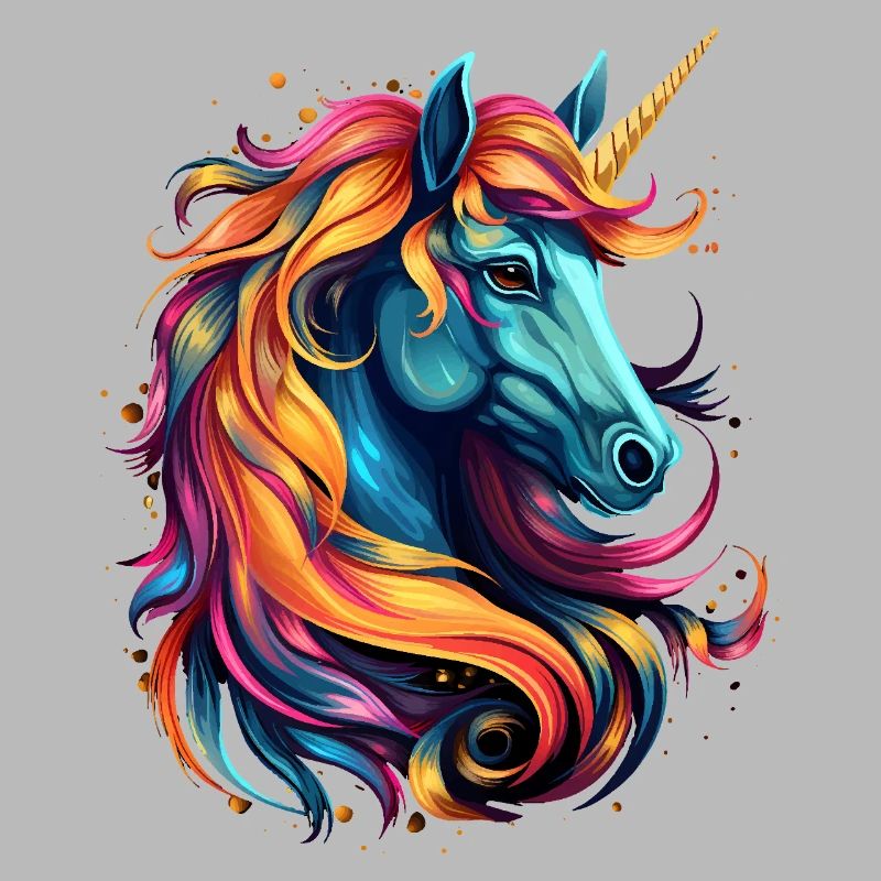Regenbogen-Einhorn Kopfkunst