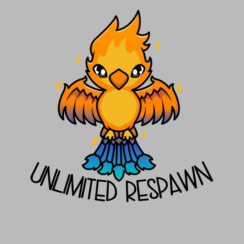 Réapparition illimitée – Dessin animé du Phénix mignon