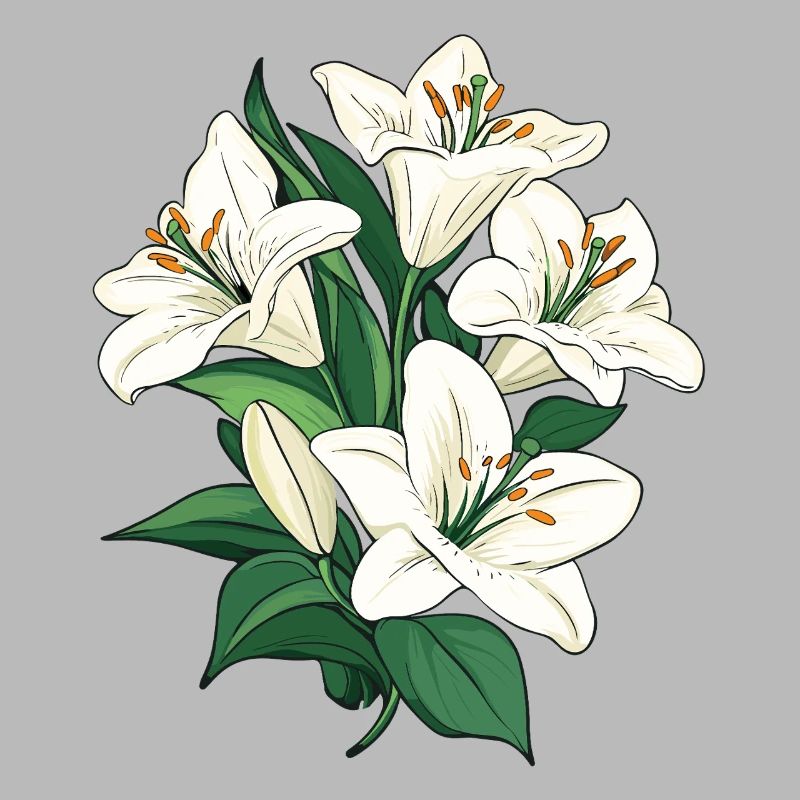 Graphique d’illustration blanc Lys
