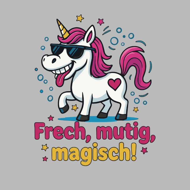 Cooles Einhorn – Frech, mutig, magisch Design