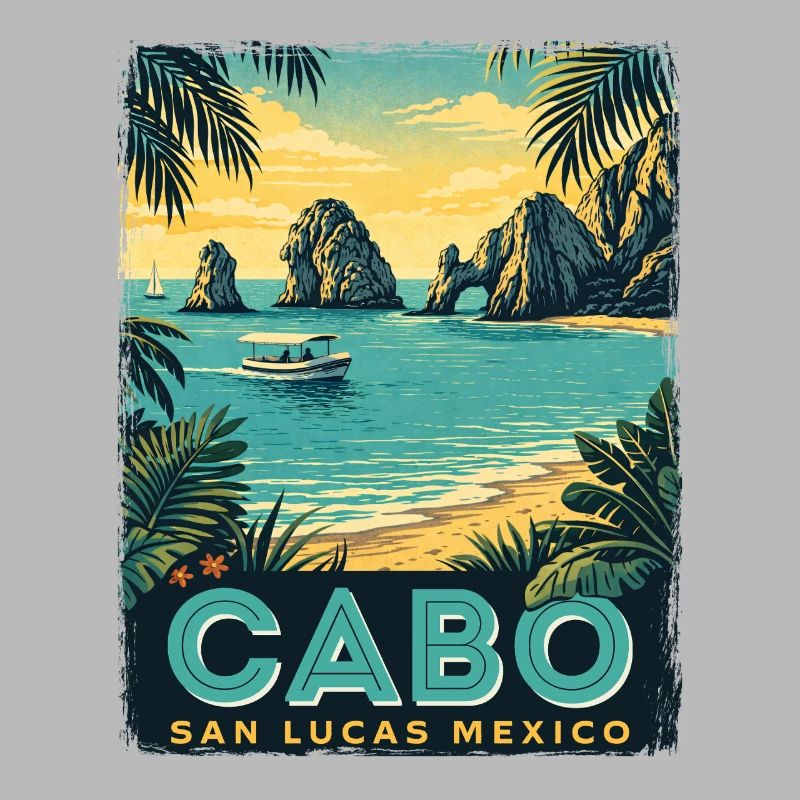 Cabo San Lucas Mexico Retro Spring Break Cruise