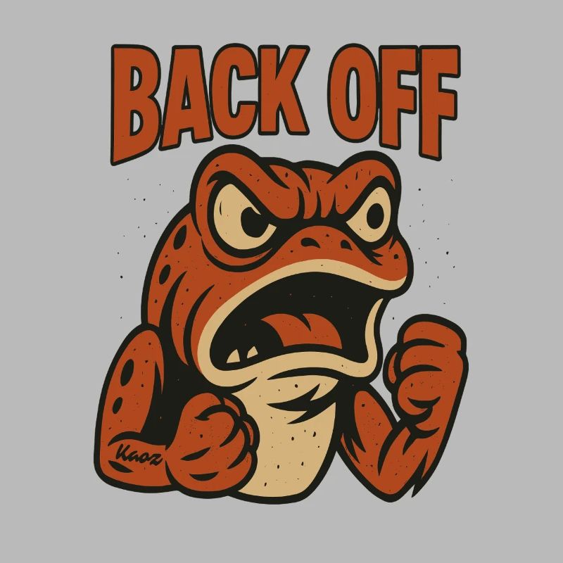 Back Off Angry Frog Patch