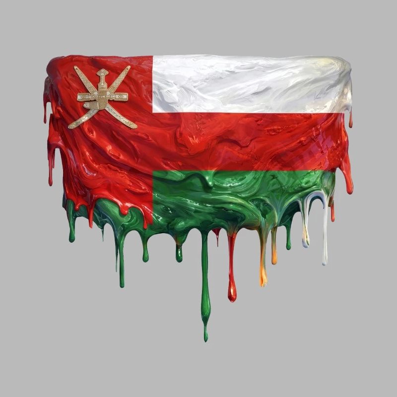 Drapeau d’Oman Couleur colorée