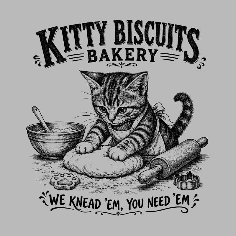 Kitty Biscuits Bäckerei Katzenbacken Retro Vintage
