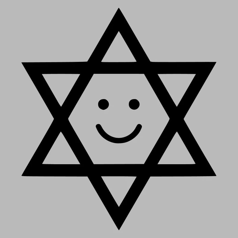 Lustiger Davidstern mit Smiley Gesicht