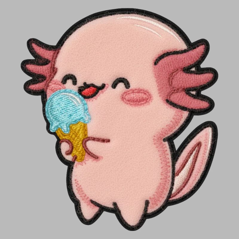 Kleiner Axolotl Eiscreme Spaß