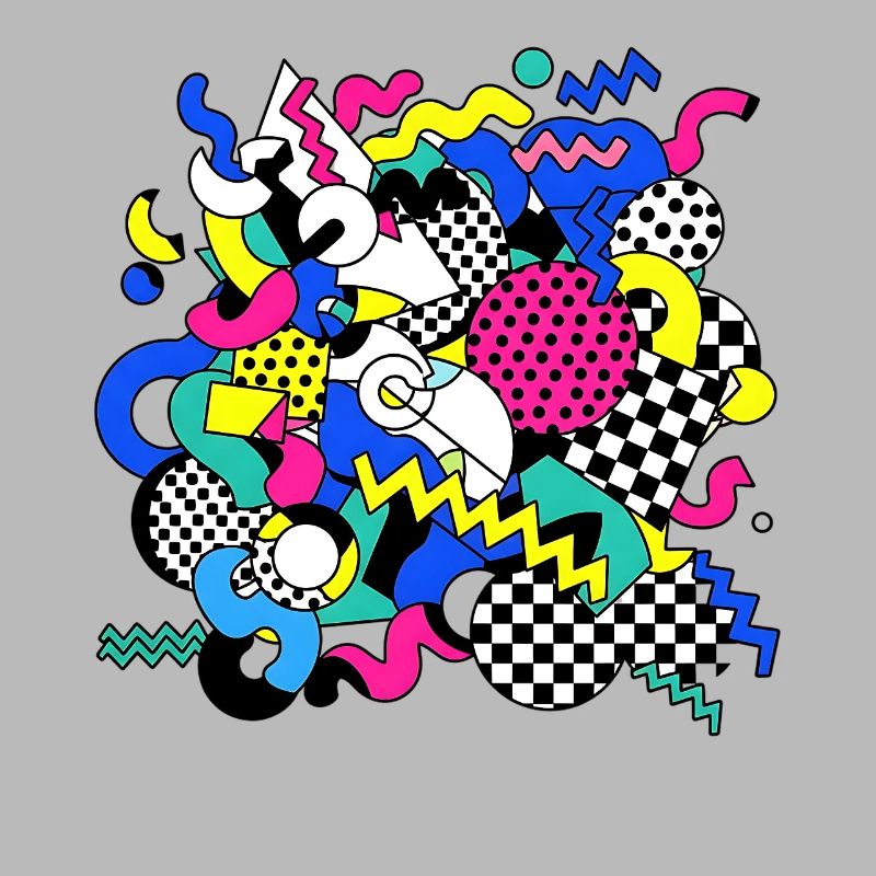 Neon Chaos Pop Art Pattern