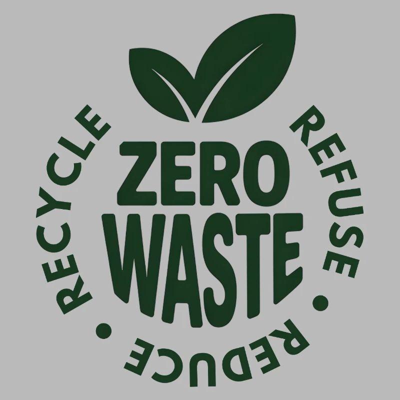 Design de badge écologique zéro déchet