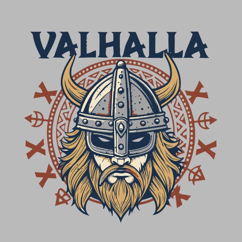 Valhalla Viking Helm Illustration