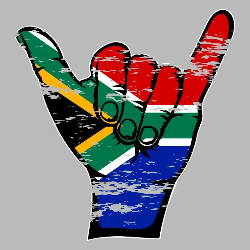 Drapeau de l’Afrique du Sud Symbole de surf utilisé