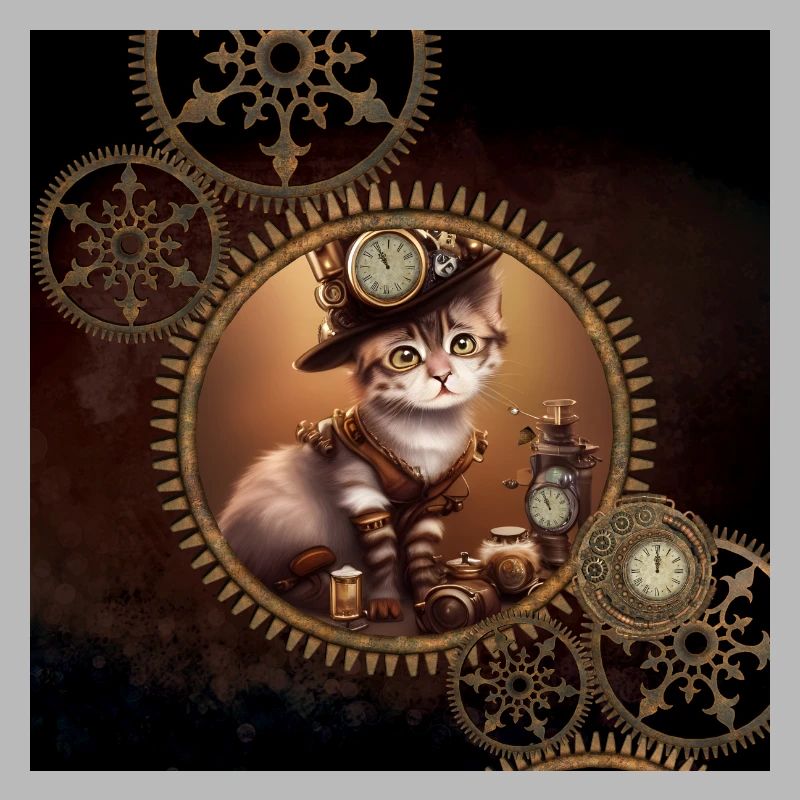 Petit chaton steampunk