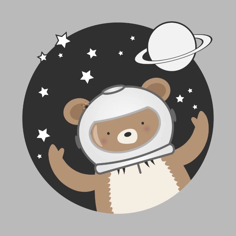 Mignon Astronaute Bear dans le style comique