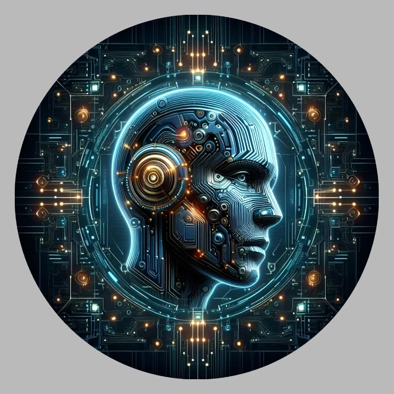 Künstliche Intelligenz Cyber Kopf Tech