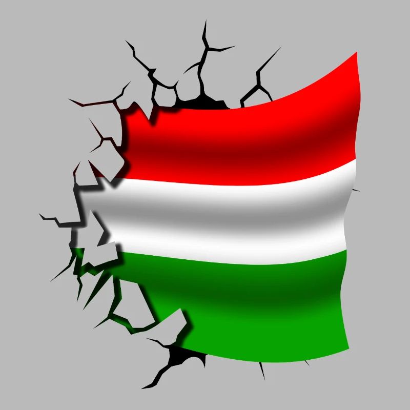 Drapeau de la Hongrie - Hongrie - Drapeau Broken Design