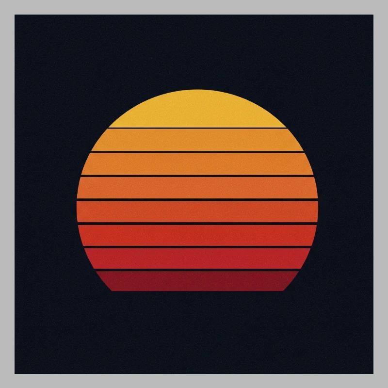 Retro sunset design