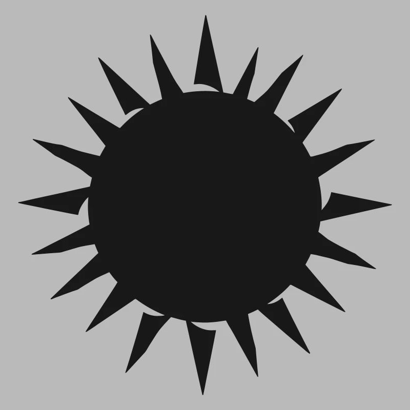 Kräftiges Sonnenschliffmuster auf dunklem Hintergrund