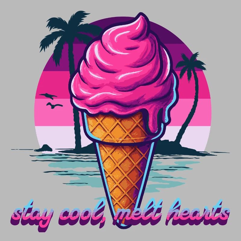 Pink Eiscreme Sunset Design