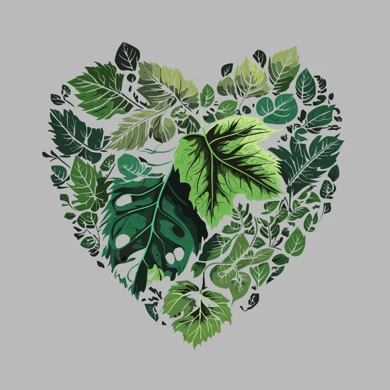 Leaf Heart Nature Pattern