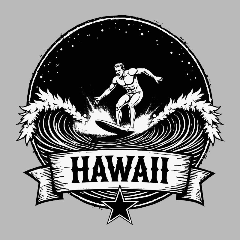 Hawaii Surfer Surfer sur Pacific Wave