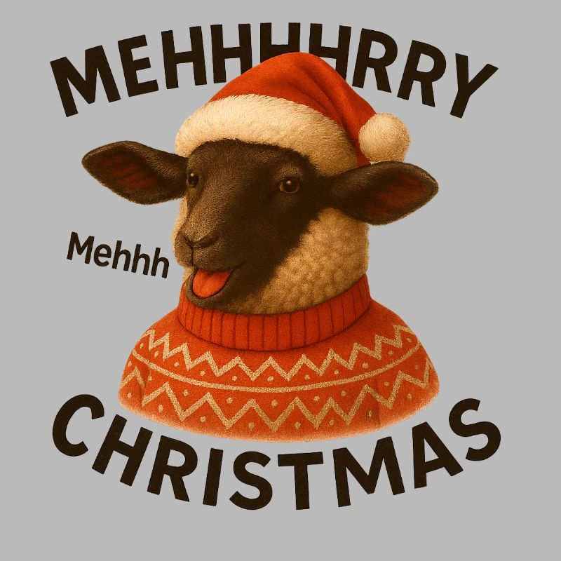 Meh Weihnachts-Schaf-Pullover