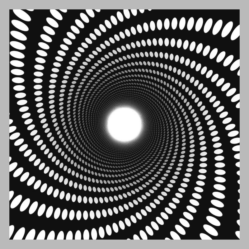 Vortex en spirale à points hypnotiques