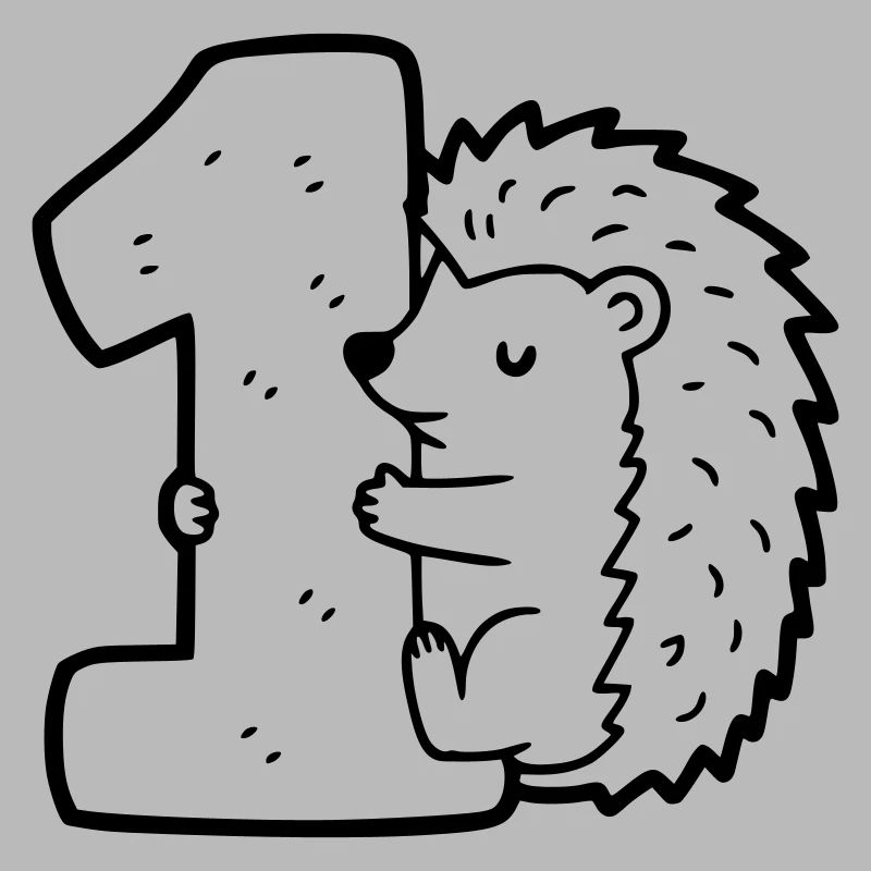 Hérisson mignon avec illustration de dessin animé numéro 1