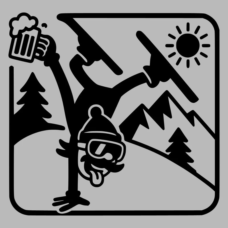 Funny Skiing Handstand Slope