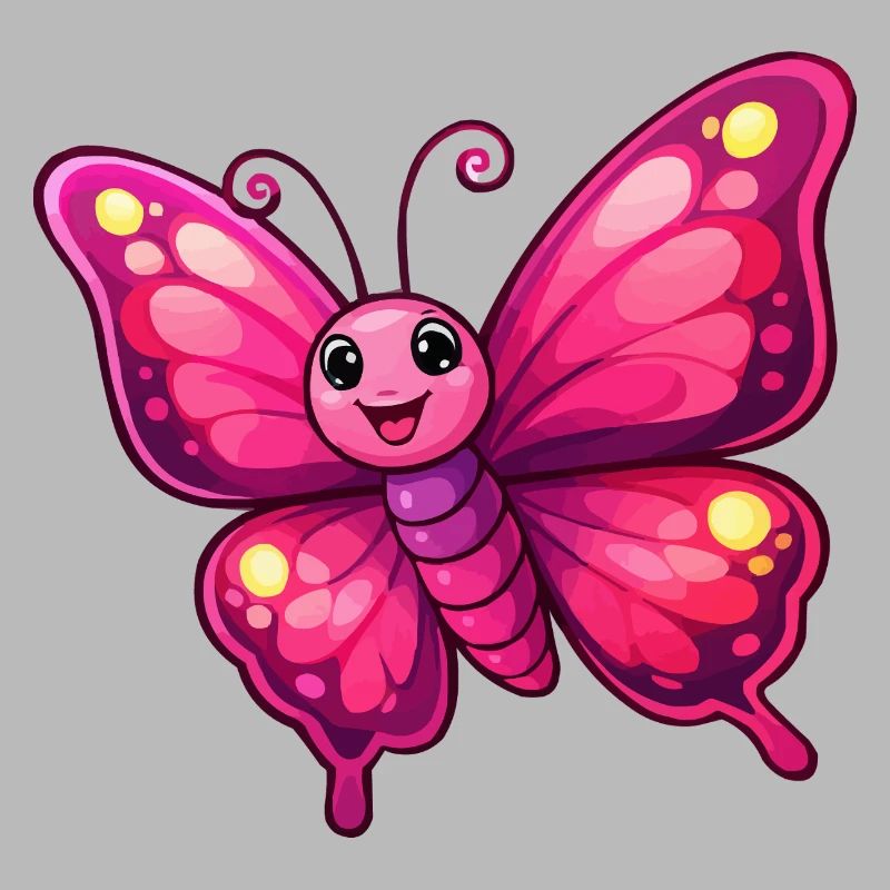 Kuscheliger Pinker Schmetterling