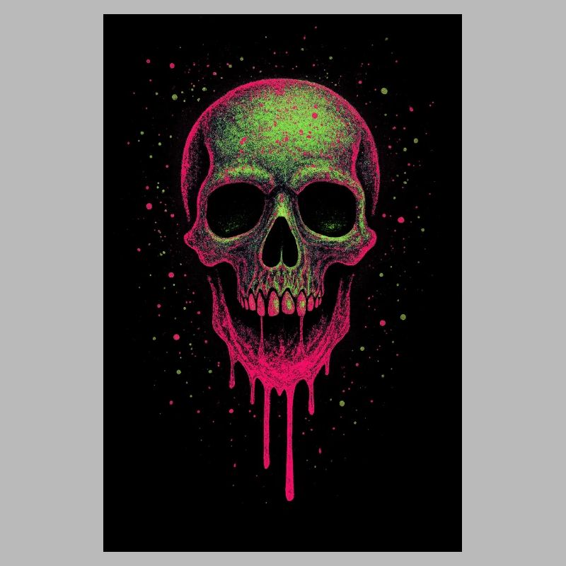 Deathhead – Psychedelic Neon Skull
