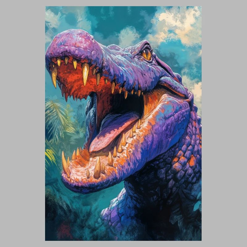 Illustration eines Krokodils