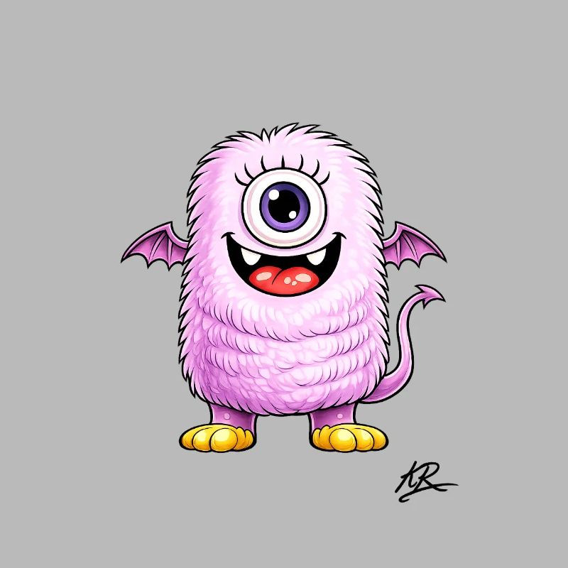 Lilac Winged Single Eye Monster