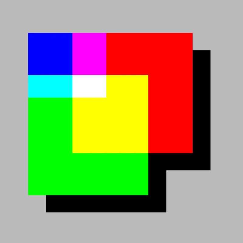 Mélange additif de couleur RVB Coin de couleur