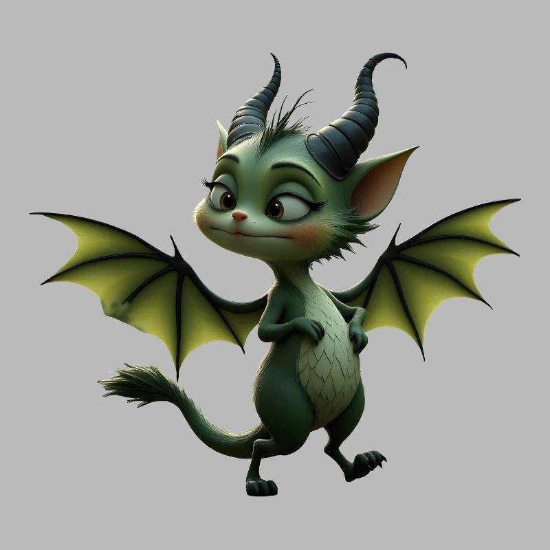 Dragon Vert Ailé