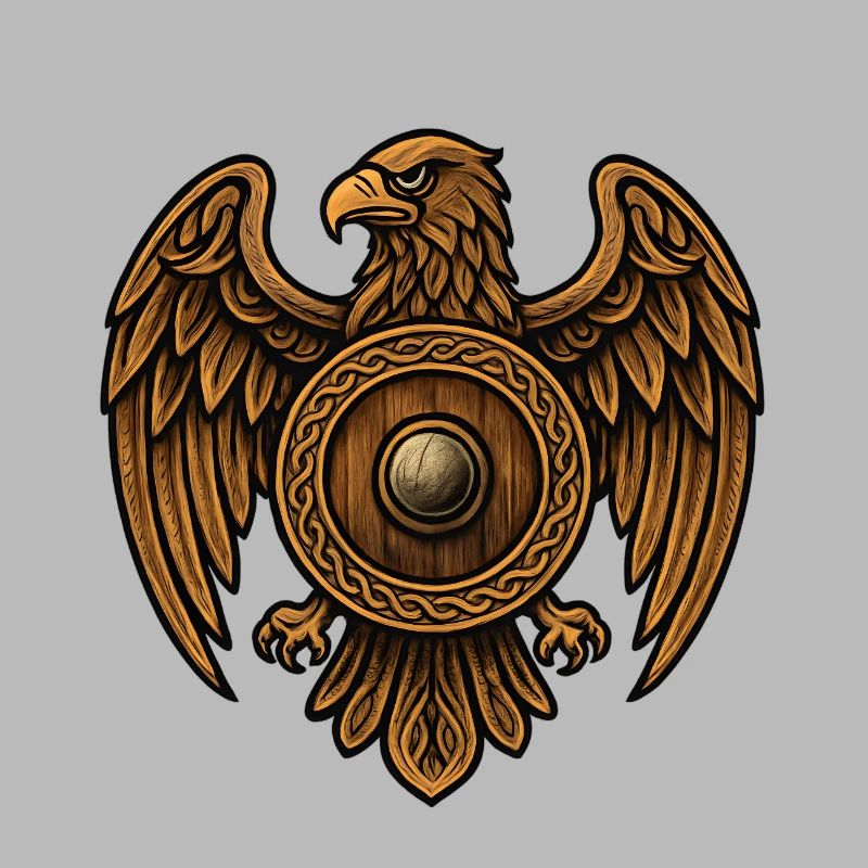 Golden Eagle Round Shield
