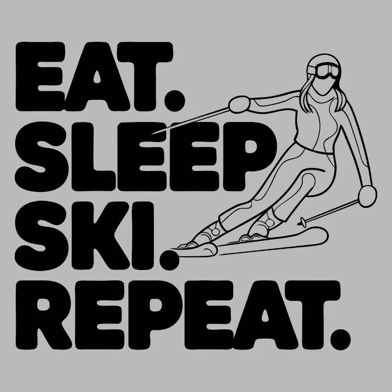 Ski Sign with Inspirational Text