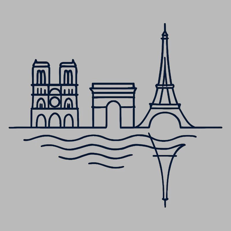 Lignes Parisiennes: Tour Eiffel et Arc de Triomphe