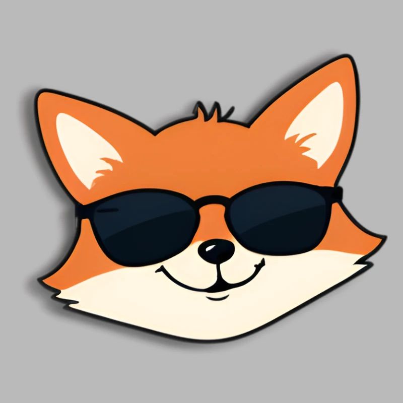 Sun Fox with Sunglasses