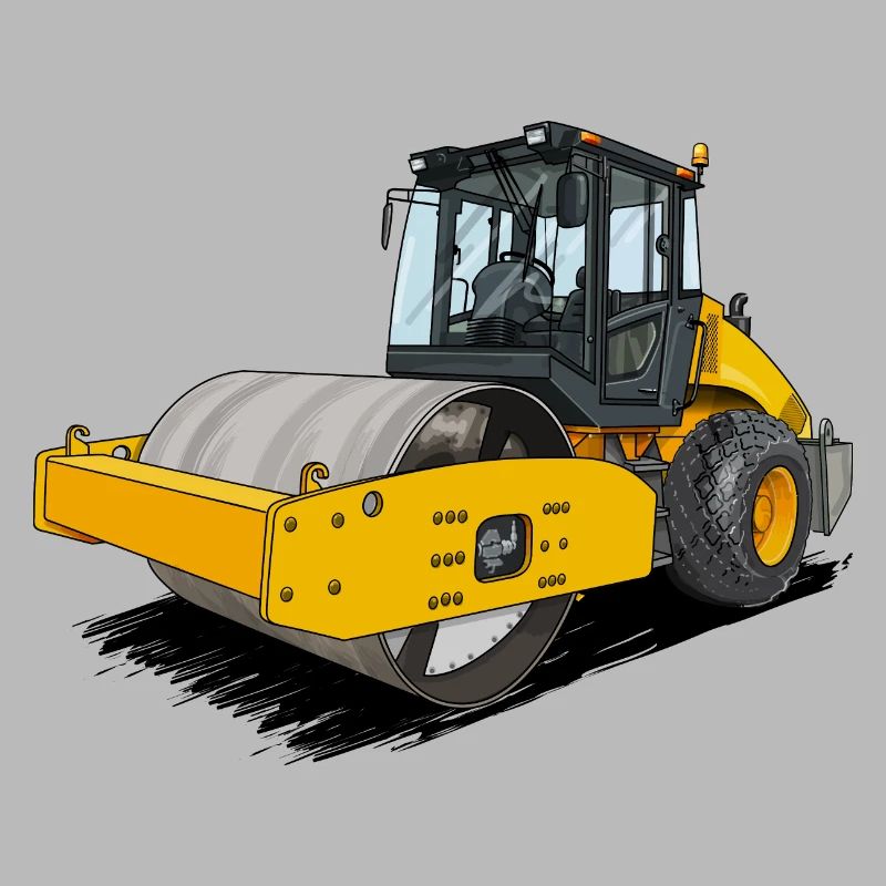 Roller in road construction