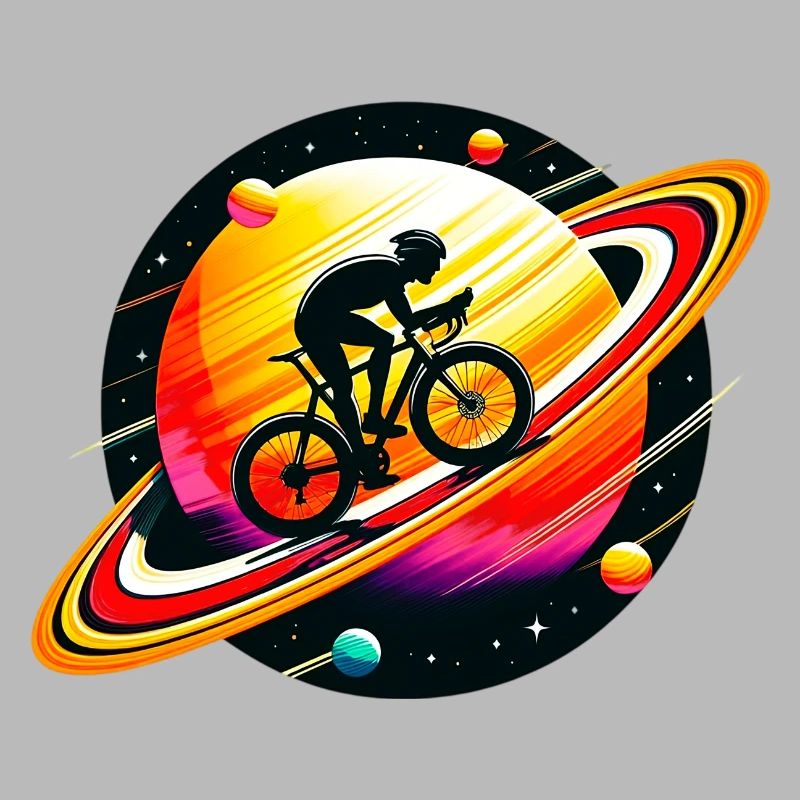 Cyclist on Saturn