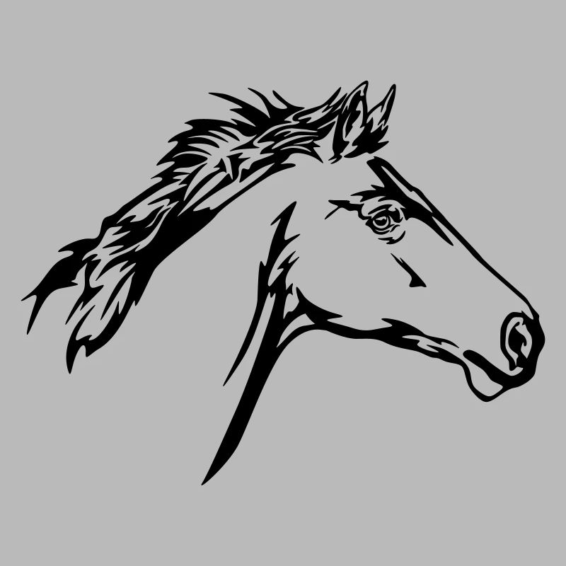 Tête de cheval en course